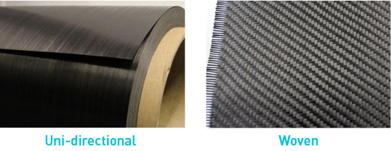 Uni-directional and woven carbon fibre Uni-directional and woven carbon fibre
